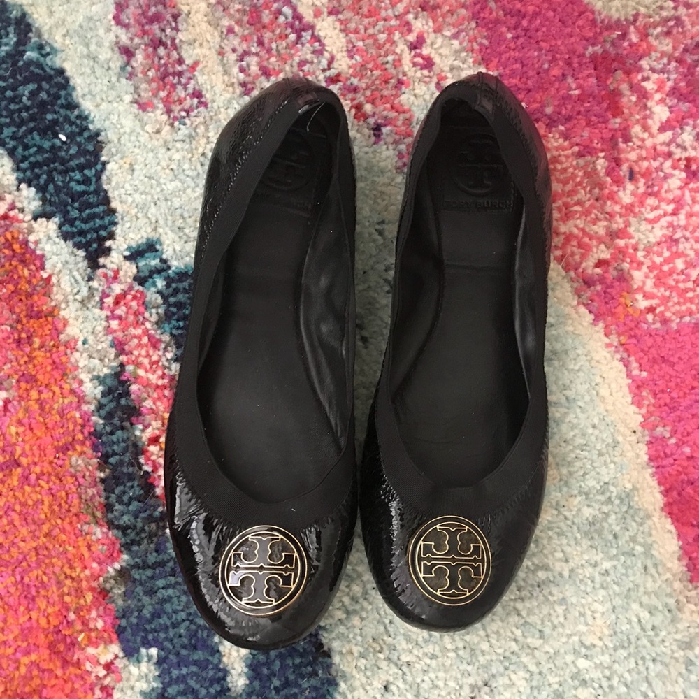 Tory Burch Black Flats